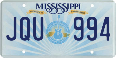 MS license plate JQU994