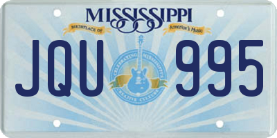 MS license plate JQU995