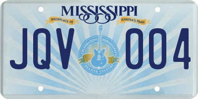 MS license plate JQV004