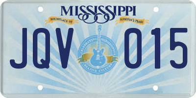 MS license plate JQV015