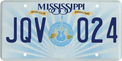 MS license plate JQV024