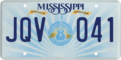 MS license plate JQV041