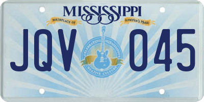 MS license plate JQV045