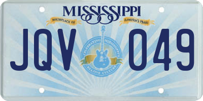 MS license plate JQV049