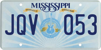 MS license plate JQV053