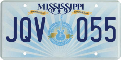 MS license plate JQV055
