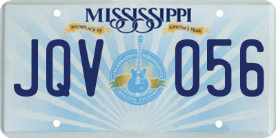 MS license plate JQV056