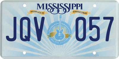 MS license plate JQV057