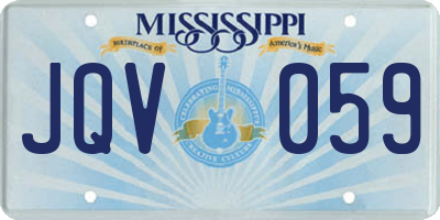 MS license plate JQV059