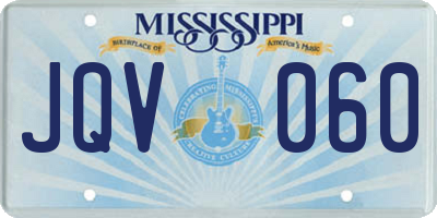 MS license plate JQV060