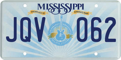 MS license plate JQV062