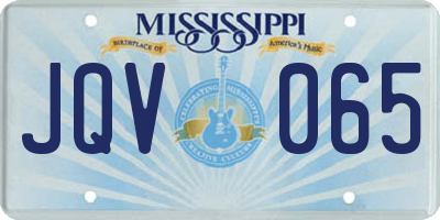 MS license plate JQV065