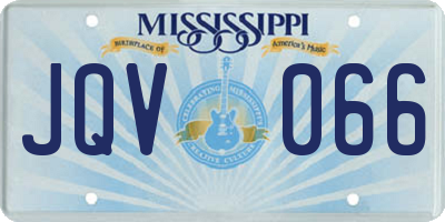 MS license plate JQV066