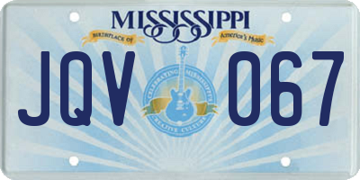 MS license plate JQV067