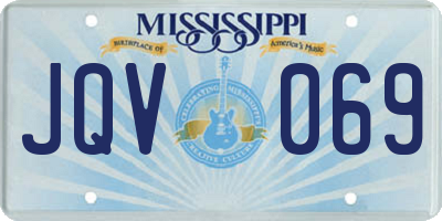 MS license plate JQV069