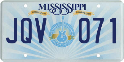 MS license plate JQV071