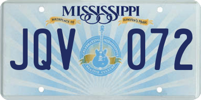 MS license plate JQV072