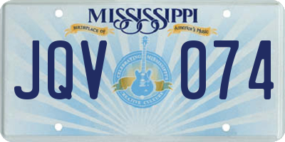 MS license plate JQV074
