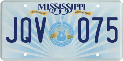 MS license plate JQV075