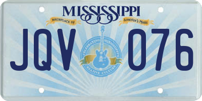 MS license plate JQV076