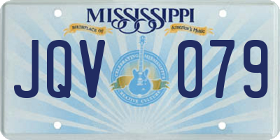 MS license plate JQV079