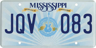 MS license plate JQV083