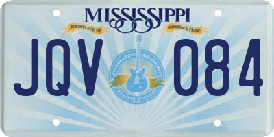 MS license plate JQV084