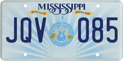 MS license plate JQV085