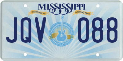MS license plate JQV088