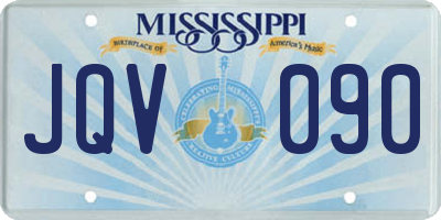 MS license plate JQV090