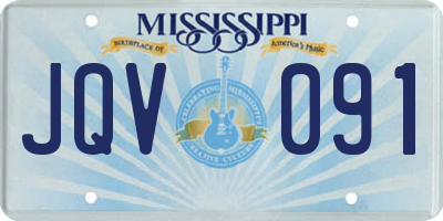 MS license plate JQV091
