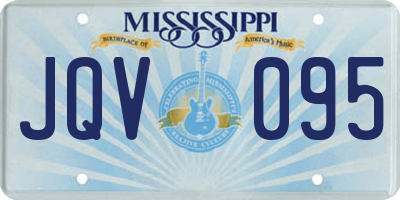 MS license plate JQV095