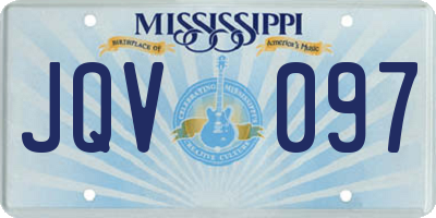 MS license plate JQV097