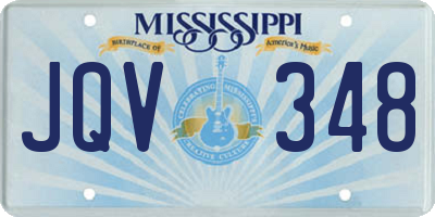 MS license plate JQV348