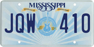 MS license plate JQW410
