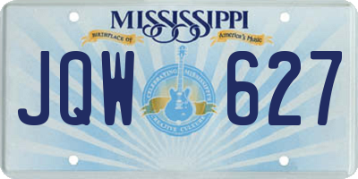 MS license plate JQW627