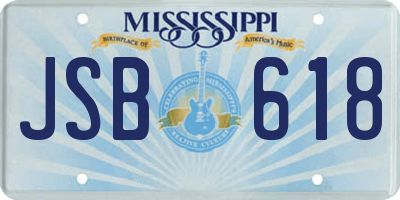 MS license plate JSB618