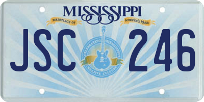 MS license plate JSC246