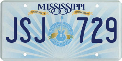 MS license plate JSJ729