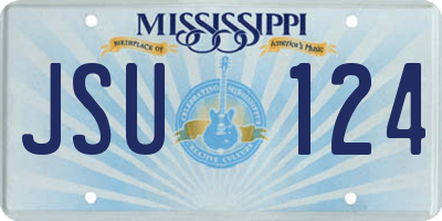 MS license plate JSU124