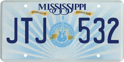 MS license plate JTJ532