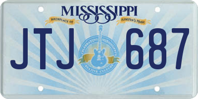 MS license plate JTJ687