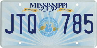MS license plate JTQ785