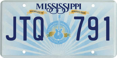 MS license plate JTQ791
