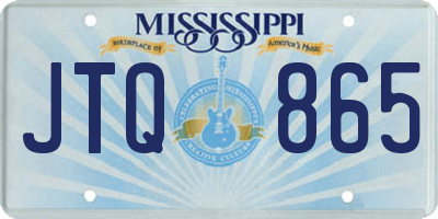 MS license plate JTQ865