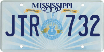 MS license plate JTR732