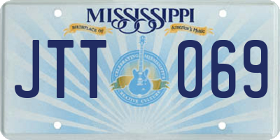 MS license plate JTT069