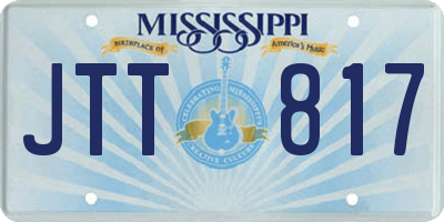 MS license plate JTT817