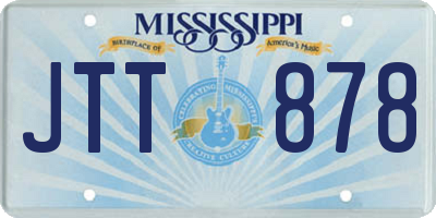 MS license plate JTT878