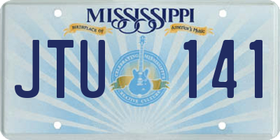MS license plate JTU141